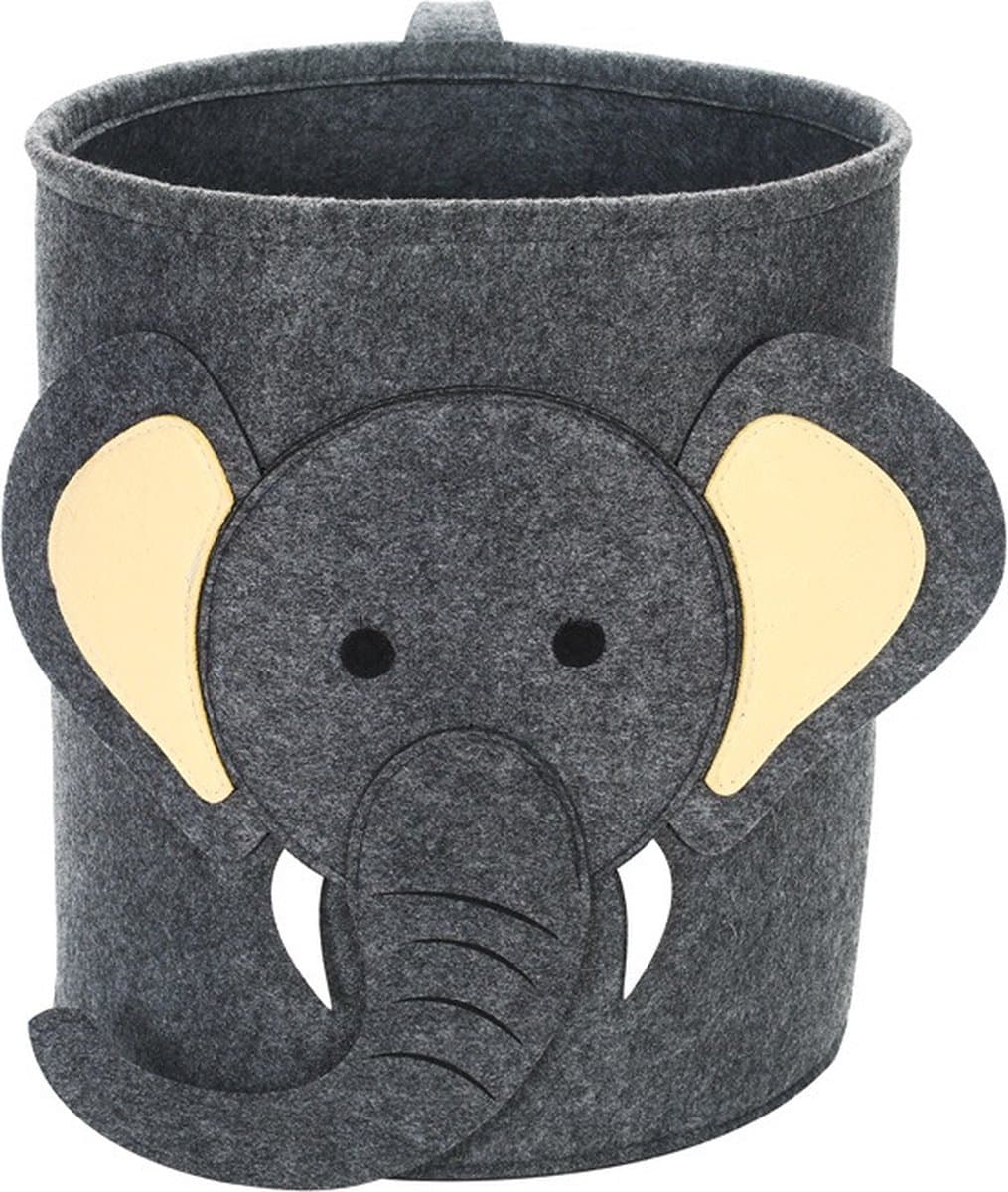 Kinderkamer Wasmand – Opbergmand voor Speelgoed en Wasgoed – Olifant Design – Lichtgewicht & Inklapbaar – Baby & Kind — afbeelding 1