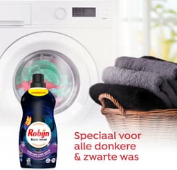 Robijn - Klein & Krachtig Wasmiddel Black Velvet 34 Wasbeurten - 4 x 1,19 liter - Voordeelverpakking — thumbnail 2