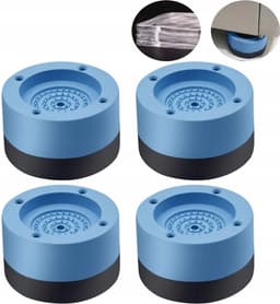 Trillingsdempers Wasmachine - Wasmachine Verhoger - Wasmachine Dempers - Anti Trillingsmat - Set van 4 stuks – Geluidsdempers - Droger - Vaatwasser geluidsbescherming anti-trillingsmat — thumbnail 1
