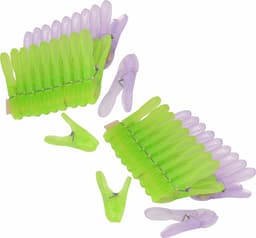 PlasticForte Wasknijpers - 80x stuks - XXL size - 8,5 cm - kunststof - metalen veer — thumbnail 1