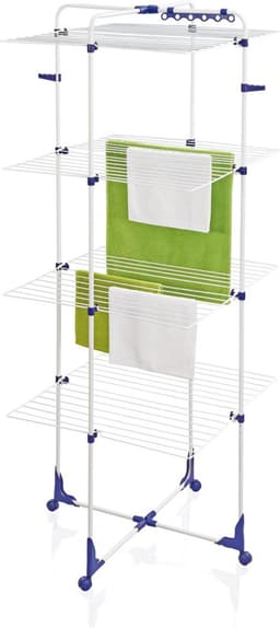 Leifheit droogtoren classic 450 - 45 m drooglente - met wieltjes - incl. houders voor kledinghangers — thumbnail 5