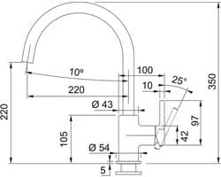 Franke 115.0626.018 keukenkraan Chroom
