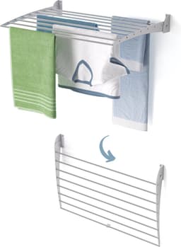 Foxydry Fold 82 cm DOWN - wasdroogrek wandmontage clicksysteem - neerwaartse sluiting - 82 x 50 x 10 cm — thumbnail 1