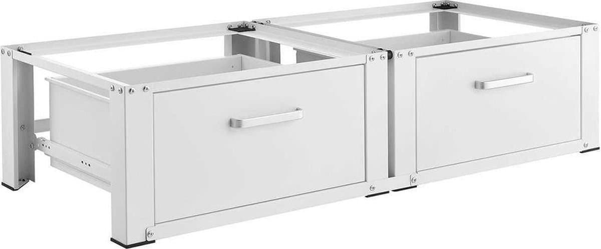 IVOL Wasmachine en droger verhoger - 2 lades - Wit - 127.5 x 54 x 31 cm — afbeelding 1