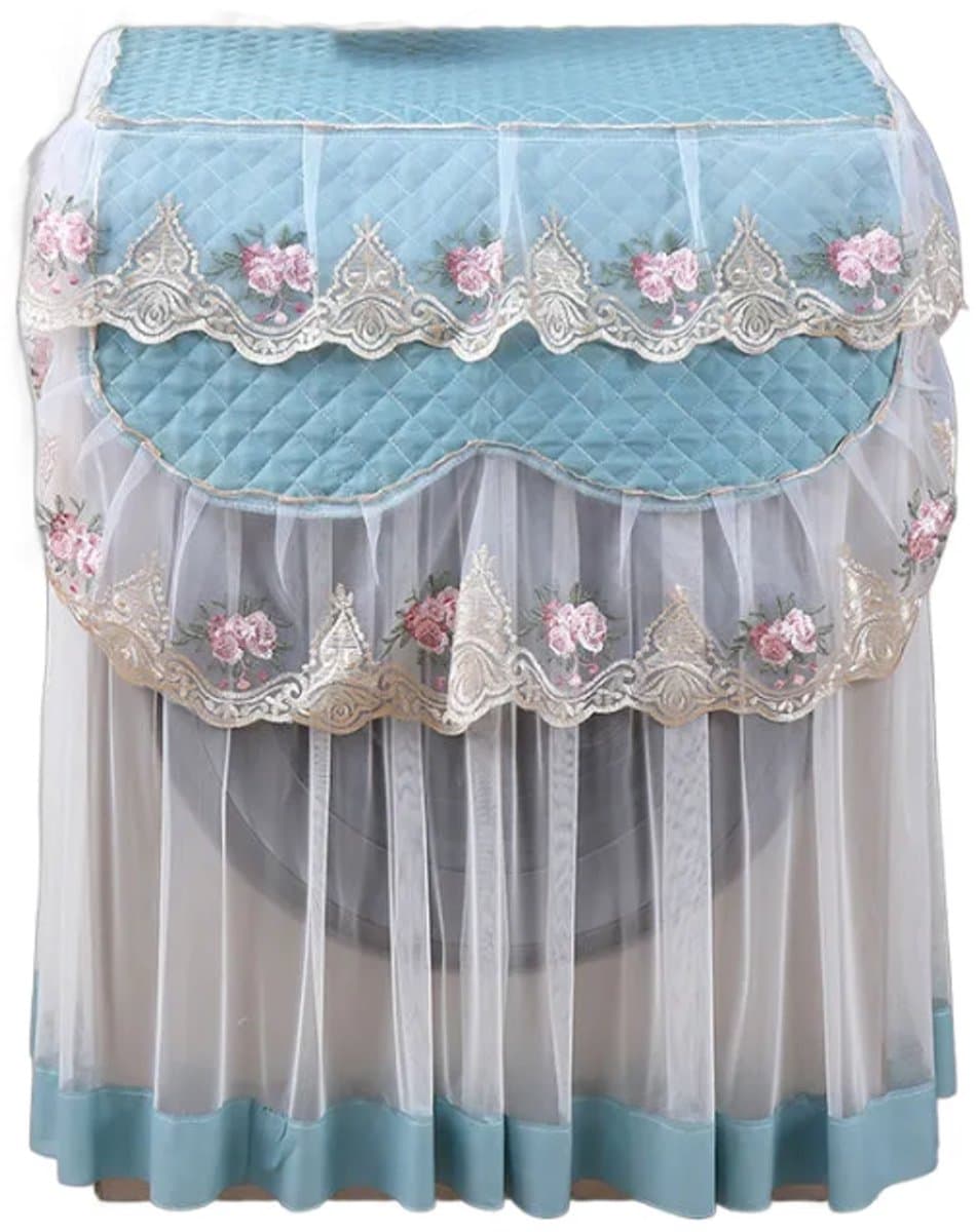 Wasmachine hoes - Wasmachine beschermer - Wasmachine overtrek - Stofdicht - Wasdroger beschermhoes - blauw - 60*60*85cm - Polyester — afbeelding 1