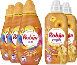 Robijn - Wasmiddel en Wasverzachter Pakket - Color + Passiebloem & Bergamot - 5 stuks - (60 Wasbeurten) - Voordeelverpakking — thumbnail 2