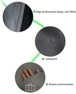 Donkergrijs-Home Organizer - Praktische Organizer - Wasmand - Kledingmand - Kledingtas - 3 Vakken - Opvouwbaar - Wordt geleverd met handig handvat - Grote capaciteit — thumbnail 3
