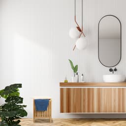wasmand met zitje - 30 l - hout en stof - 51 x 38 x 38 cm - badkamerkruk — thumbnail 2