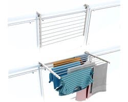Foxydry Duo 82 cm hangend wasrek - wit - rechthoekige reling — afbeelding 1