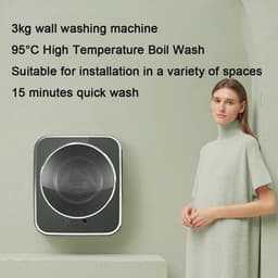Draagbare Volautomatische Mini-Wasmachine voor Reis en Slaapzaal – 3kg Wascapaciteit — thumbnail 2