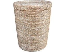 Lavandoux - Wasmand met Deksel - Zeegras - Naturel - S: Ø30 x H40 cm — afbeelding 1