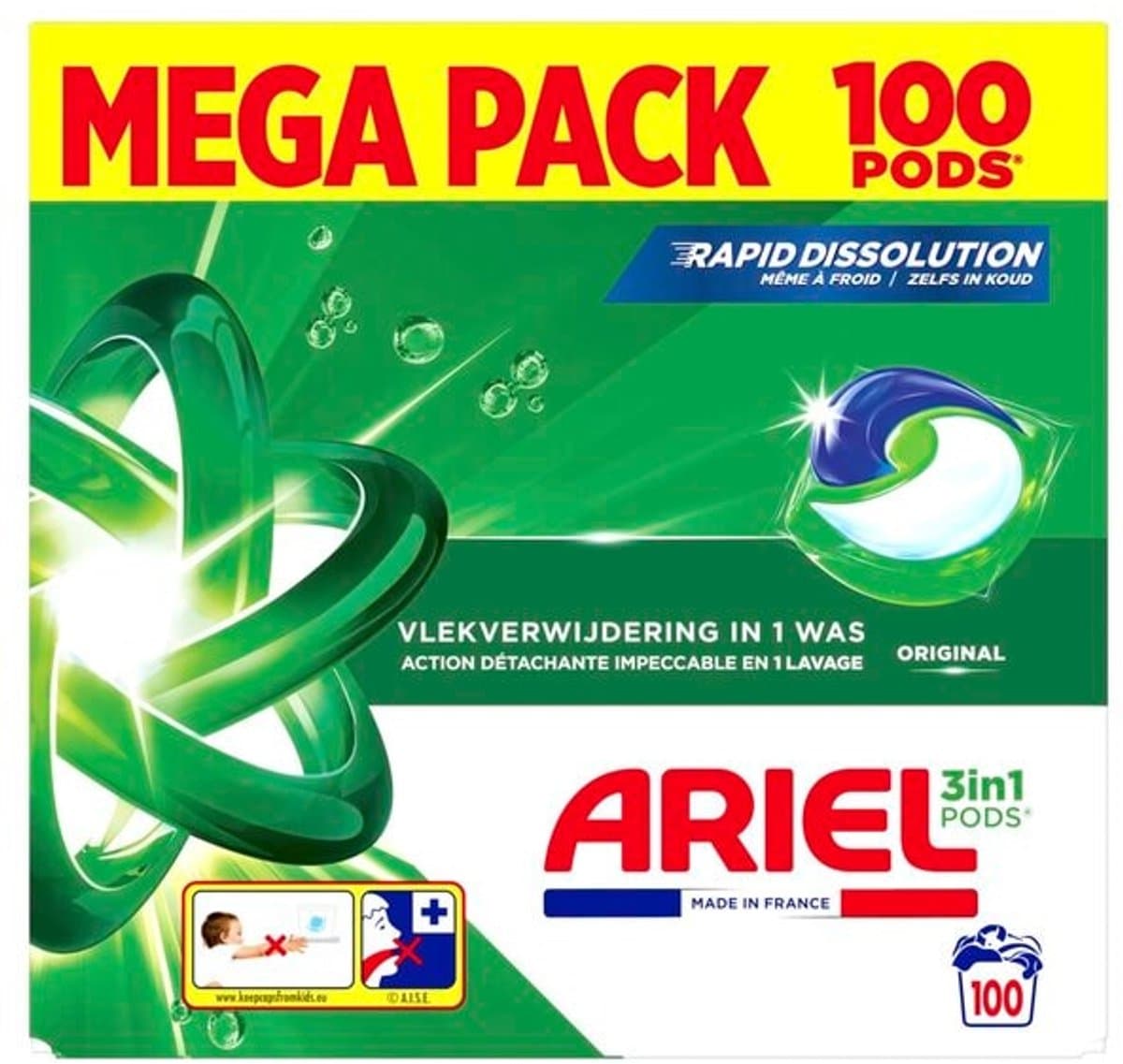 Ariel - Original 3-in-1 Pods - 100 Capsules — afbeelding 1