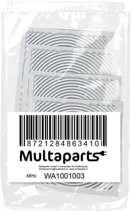 Trillingsdempers vierkant 80 x 80 x 6 mm | Set van 4 stuks | Platte variant met profiel voor extra grip | Multaparts® huismerk — thumbnail 2