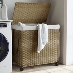 vidaXL - Wasmand - op - wielen - 60x35x60,5 - cm - rattan — thumbnail 3