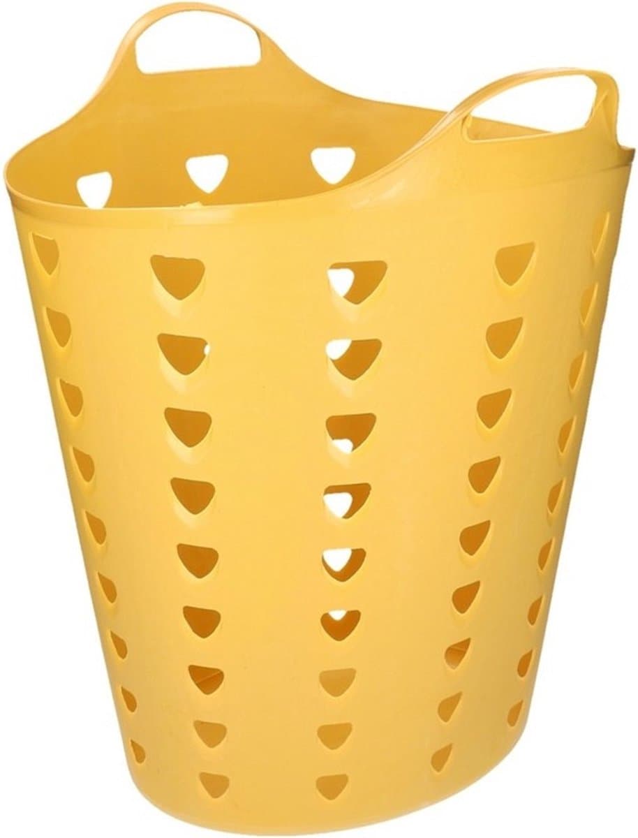 Flexibele wasmand - kunststof - 60L - geel - D38 x H47 - kuip — afbeelding 1