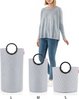 Reisenthel Loophome M Opbergmand - Wasmand - 30 L - Frame Rhombus Lichtgrijs — thumbnail 2