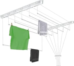 wasdroogrek met grote capaciteit opgewaardeerde versie, droogrek kleding, waslijn roestvrij staal, vouwen binnen en buiten — thumbnail 1