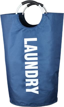 Wasmand - Waszak - Laundry basket - Opvouwbaar - 81L - Blauw — thumbnail 1