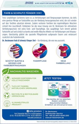 Dr. Beckmann - Color Catcher - Kleurbeschermer - 40 Doekjes - Colour — thumbnail 3