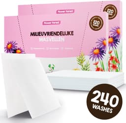 Mr. Green Mind Wasstrips ECO 240 Wasbeurten bloemig Flower Forest Milieuvriendelijke Wasmiddeldoekjes Wasvellen Wasmiddel Voordeelverpakking incl. wasverzachter — thumbnail 1