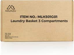 MIRA Home - Wassorteerder - Wasmand - 3 vakken - Waszakken - 3X38 Liter - 92,5x33x72 — thumbnail 5