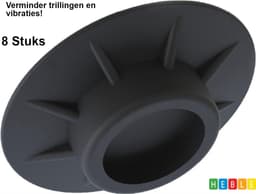 *** Trillingsdempers wasmachine – Set van 8 stuks – Extra dik - Voetjes wasmachine & droger - Wasmachine demper – Anti trillings / vibratie dempers pads – Antislip rubber – Trillingsmat – Antislipmat - Schokdempers wasmachine - van Heble® *** — thumbnail 1