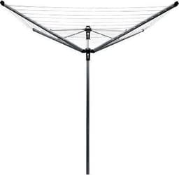 Brabantia Lift-O-Matic Advance Droogmolen - met Kunststof Betonanker, Beschermhoes en Wasknijpertasje - 60 m - Metallic Grey — thumbnail 4