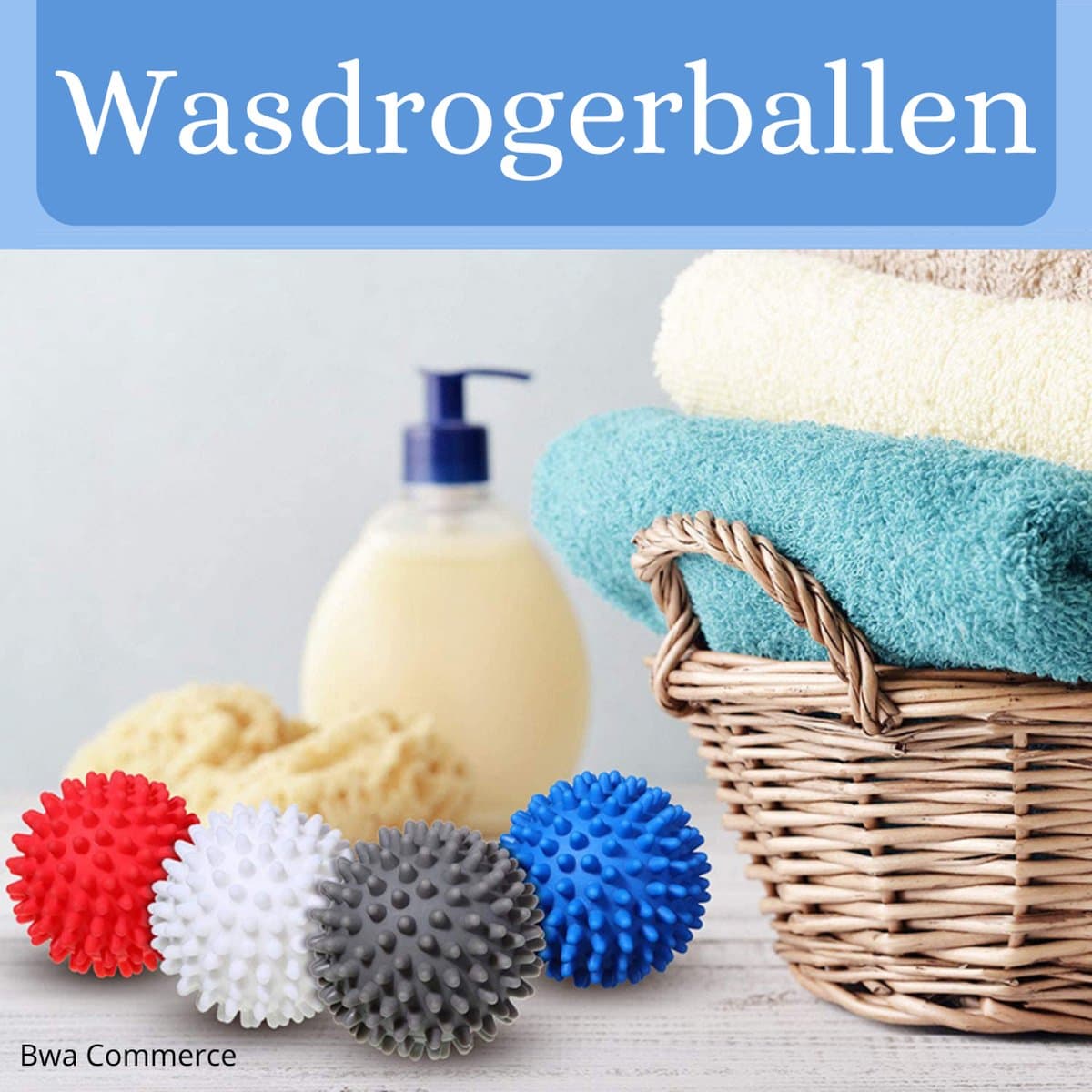 6x Energiebesparende Wasdroger ballen - Wasbol anti-pluis - Drogerballen voor wasmachine - Wasverzachtende Droogballen - Wasbol - Wasdrogerballen - Wasbollen - Droogballen voor droogtrommel - Diverse kleur - Wasballen voor wasmachine - Bwa Commerce — afbeelding 1