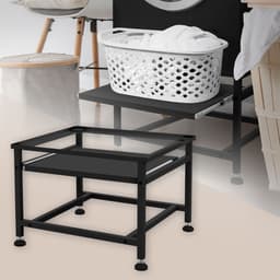 Wasmachine verhoger, Wasmachine Onderstel 62,5x53,5x45 cm met uitschuifbaar plateau in zwart ML design — thumbnail 5