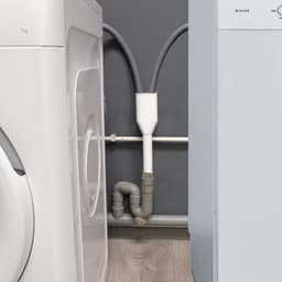 Scanpart duo afvoerpijp wasmachine en droger 40 mm - Wit PVC Y-stuk — thumbnail 2