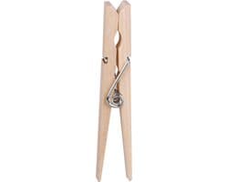 Wasknijper mandje/bakje - zilver - inclusief 40x wasknijpers - hout - was ophangen — thumbnail 4