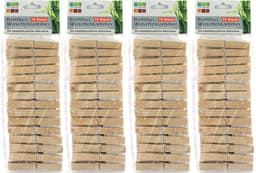 Jedermann wasknijpers - 60x - bamboe hout - 9,5 cm — thumbnail 1