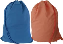 Bluvardi katoenen waszakken set van 2 stuks - XXL -indigo-oranje — thumbnail 1