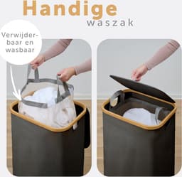 Equivera Wasmand 3 Vakken - Wassorteerder 3 Vakken - Wasmanden - Wassorteerder - Wasmand — thumbnail 5