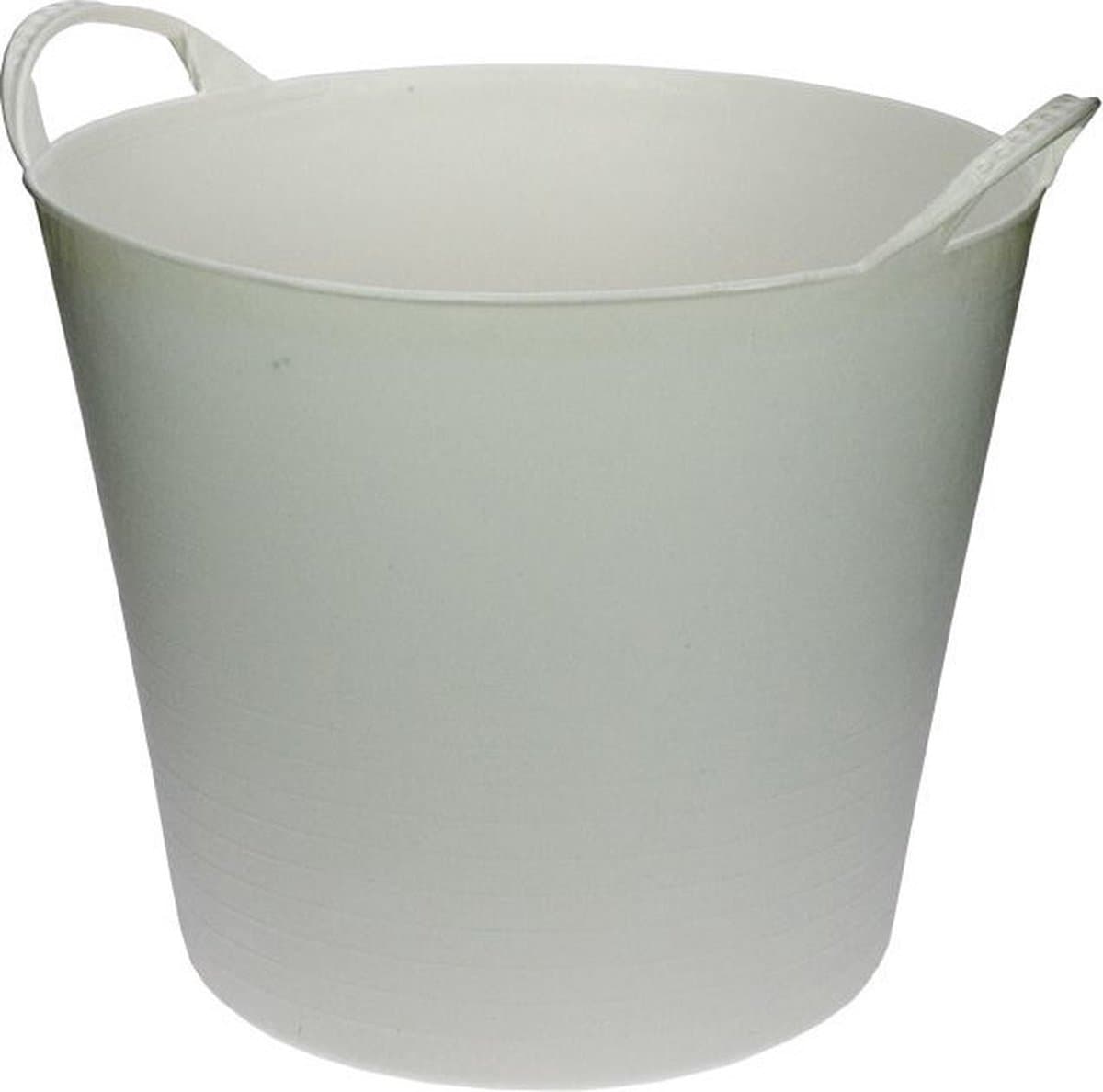 Flexibele opbergmand - wit - kunststof - 20 liter - 35 x 30 cm - wasmand/emmer — afbeelding 1