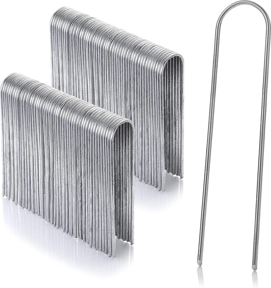 100 grondankers verzinkt staaldraad - 150 mm lang - 25 mm breed - dikte 29 mm — afbeelding 1
