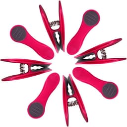 Zacht gripvast materiaal wasknijpers met tang en wasknijperzak roze 48 klemmen — thumbnail 2
