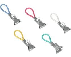 Metaltex - Knijpers Voor Vaatdoek - Set van 5 - Meerdere kleuren