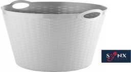 Synx Tools Flexibele emmer Wit wasmand 35 liter - Opbergmand - Wassorteerder - Wasmanden - Flexibele emmers - Wasmanden - Wasbox - Grote teil Wassen - Laundry Basket — thumbnail 1