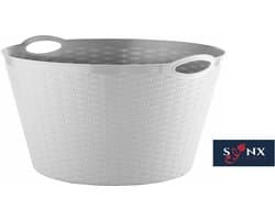 Synx Tools Flexibele emmer Wit wasmand 35 liter - Opbergmand - Wassorteerder - Wasmanden - Flexibele emmers - Wasmanden - Wasbox - Grote teil Wassen - Laundry Basket