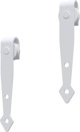vidaXL - Ophangset - voor - minischuifdeur - 200 - cm - koolstofstaal - wit — thumbnail 5