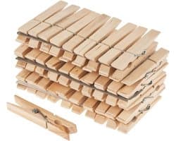 Houten wasknijpers - 40 stuks - voordelige knijpers / wasspelden