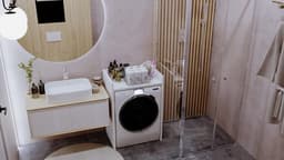 Wasmachine Ombouw - Opbouwmeubel - Kast Wasdroger - Meubel - Functioneel — thumbnail 3