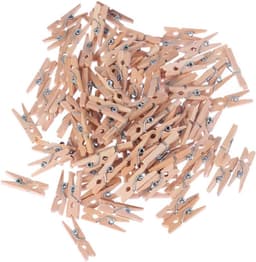 Houten Kledingknijpers - Was Knijpers - Kleding Ophangen - Duurzaam Hardhout - 100 Stuks - Houtkleur — thumbnail 1
