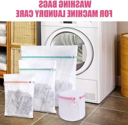 Vijf Herbruikbare Waszakken voor Kleding, Ondergoed en Bh's - Ideaal voor de Wasmachine en Bescherming van Delicate Stoffen — thumbnail 3