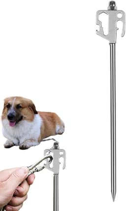 Grondanker Hond - Hondenpaal Buiten - Veilige Ankerplek - 360 Graden Draaibaar - 40 cm Lengte - Willekeurig — thumbnail 1