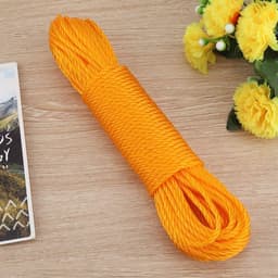 Nylon Waslijn - Waslijn Touw - Buiten Drogen - Hoogwaardige Nylon - 20 m - Oranje — thumbnail 2