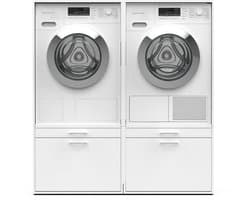 Washcab® Wasmachine Kast - Wasmachine Verhoger - Wasmachine Ombouw - Wit - Duo Set Low 1 - 120kg draagkracht - 5 jaar garantie