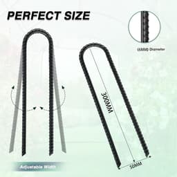 8 stuks grondankers, trampoline U, grondankers, 30 cm lang, 6 cm breed, trampolines, grondanker, grondankers, grondanker, haringen, stevige grondpennen, trampolinebevestiging bodem (8 stuks) — thumbnail 5