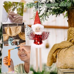 Duurzame houten wasknijpers, 30 stuks, multifunctioneel en ideaal voor knutselen, kleding en thuisgebruik, 11 cm met comfortabele grip — thumbnail 2